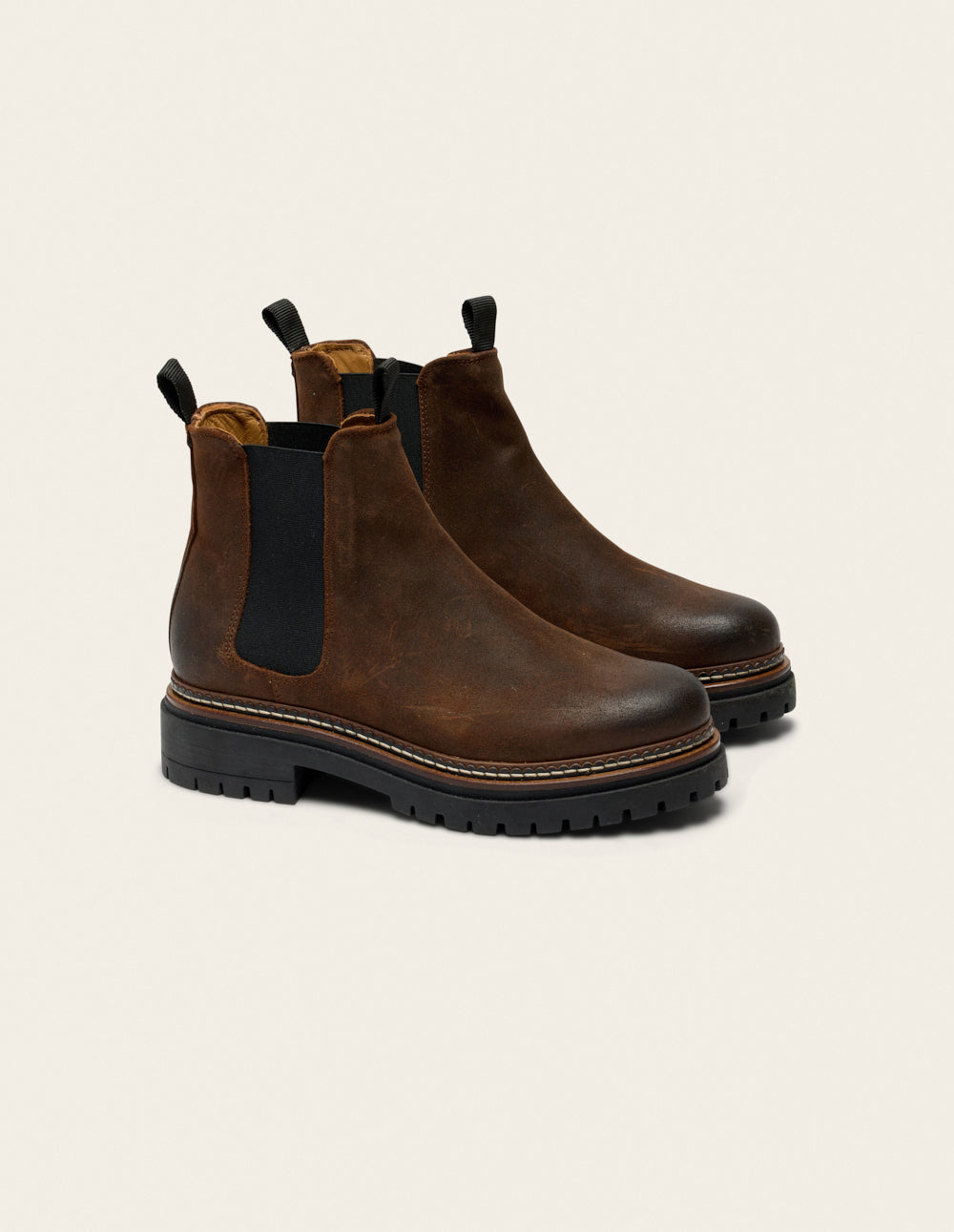 Pernille ankle boots - Brown oiled suede