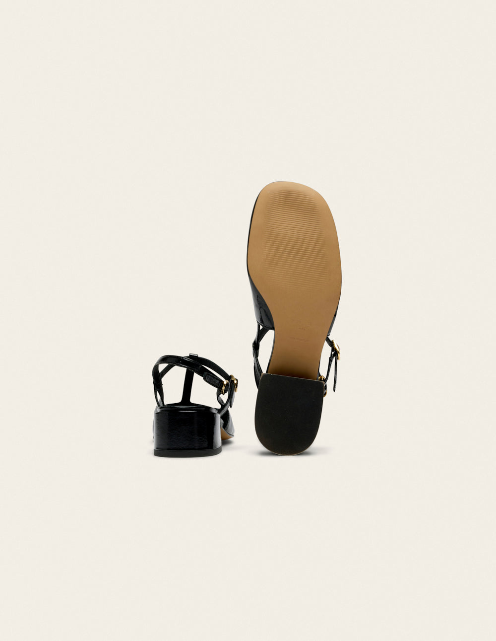 Ryla pumps - Black pleated leather