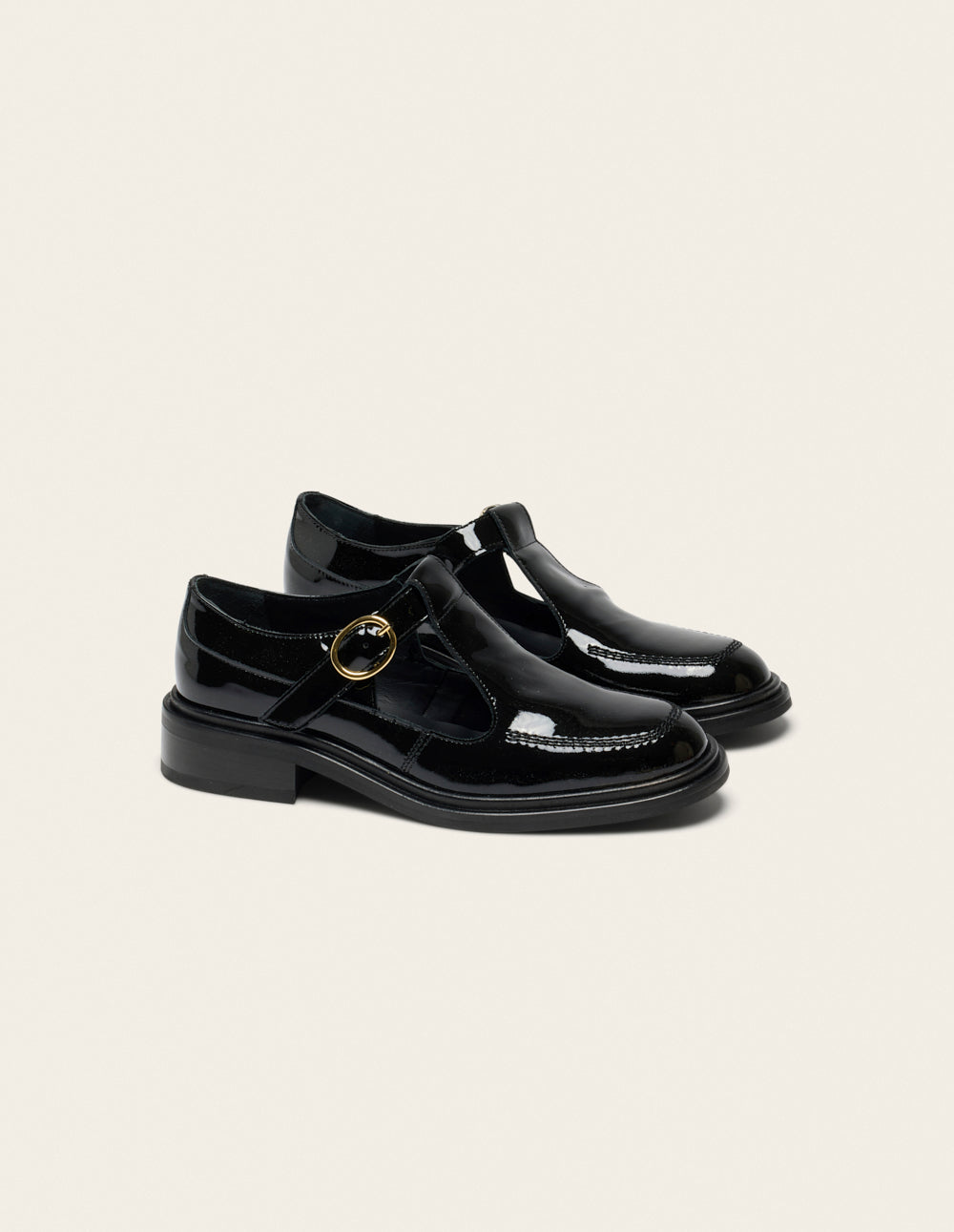 Tyria Derbies - Black patent leather