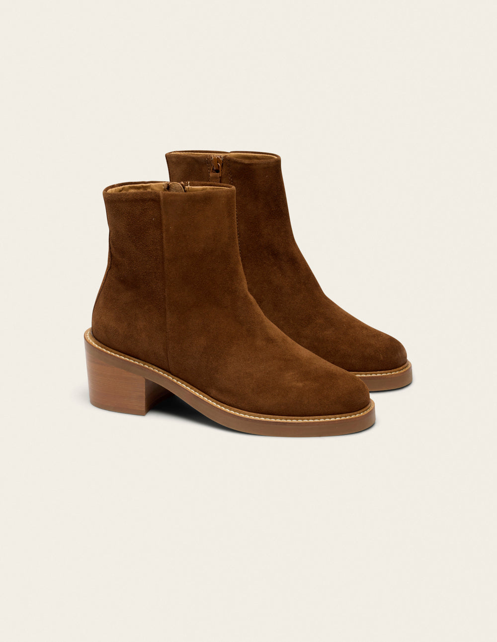 Bottines à talons Véronique - Suède marron