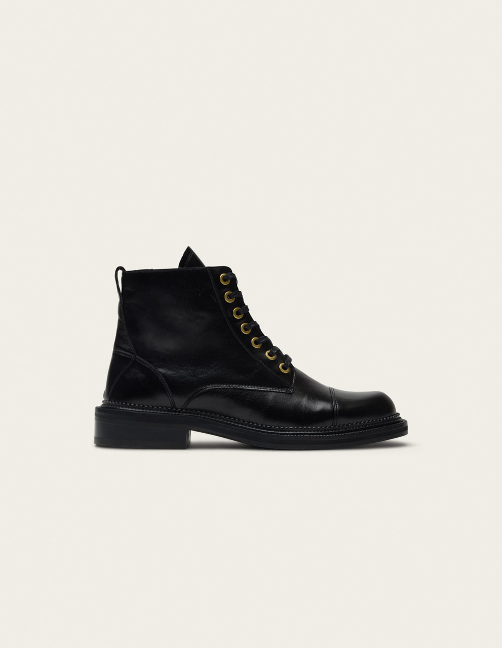 Bottines à lacets Sady - Cuir noir