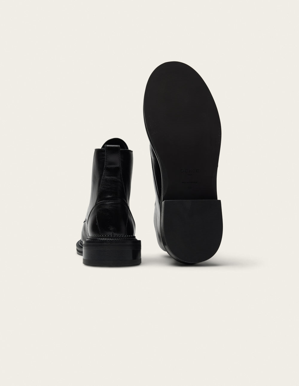 Bottines à lacets Sady - Cuir noir