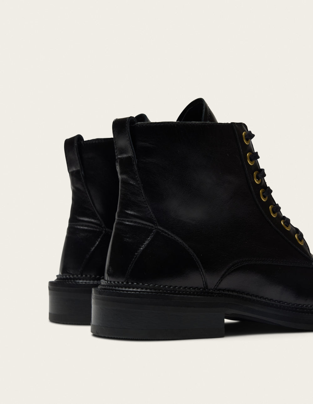 Bottines à lacets Sady - Cuir noir