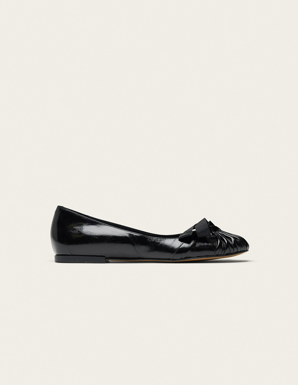 Ballerines Sana - Cuir plissé noir