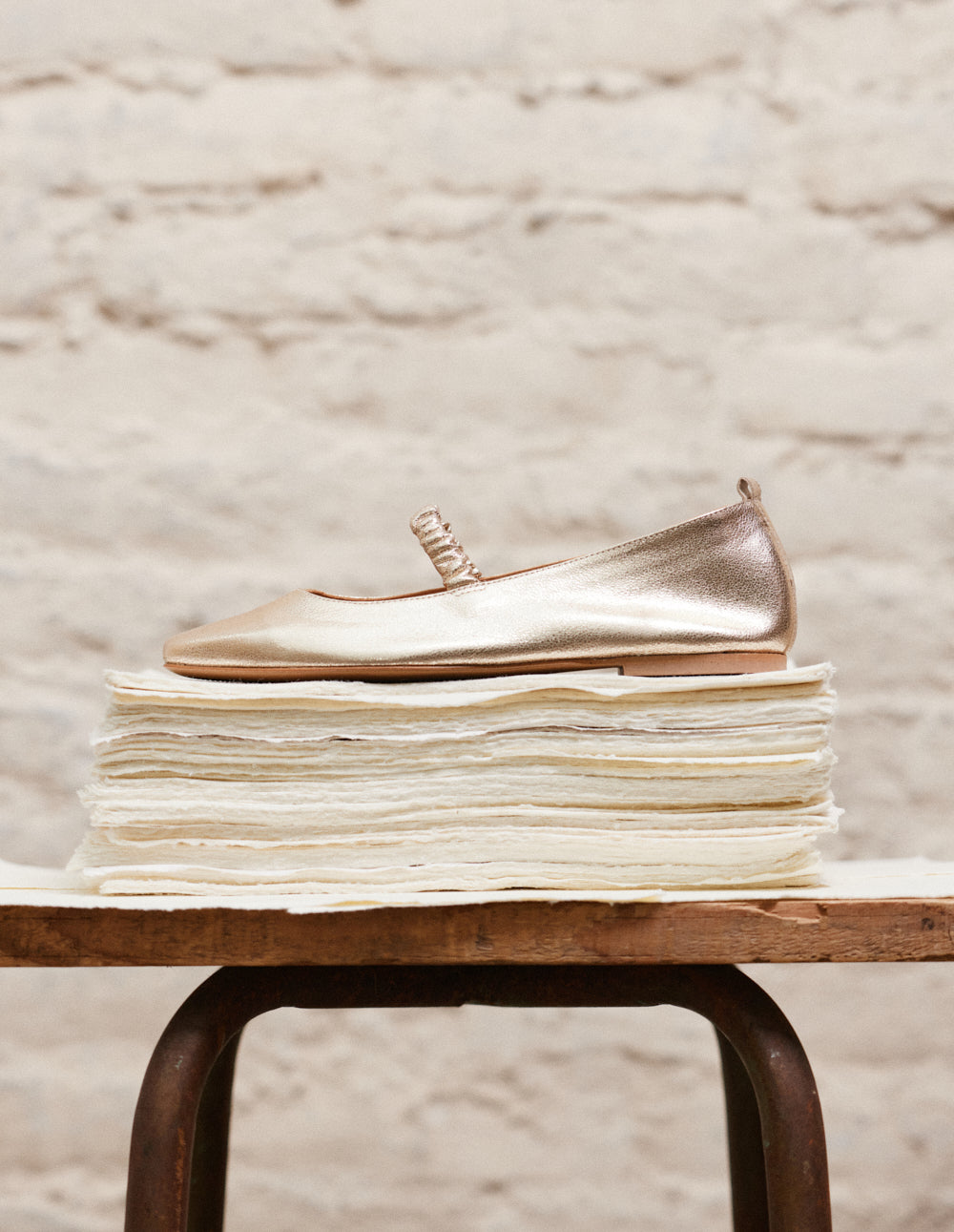 Serra ballet flats - Gold Leather