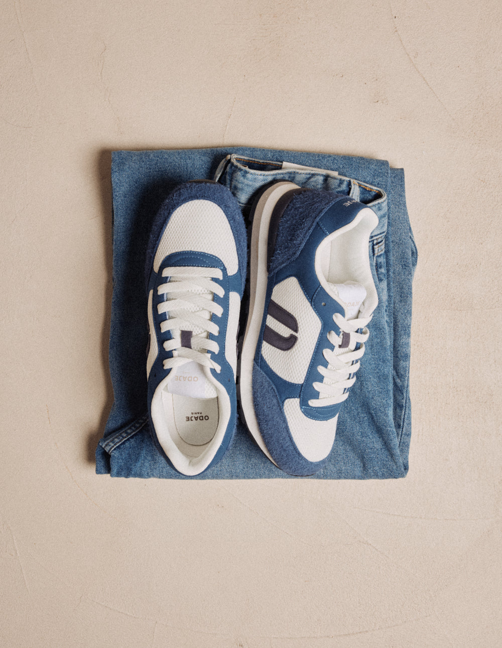 Adrien low-top trainers - Petrol white