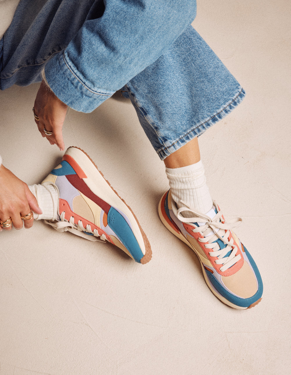 Anaelle low-top trainers - Lilac beige duck