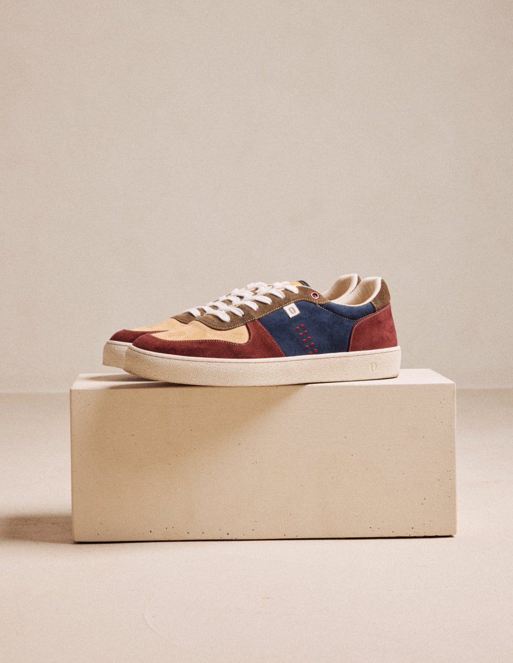 Baskets basses Arthur - Pourpre beige kaki