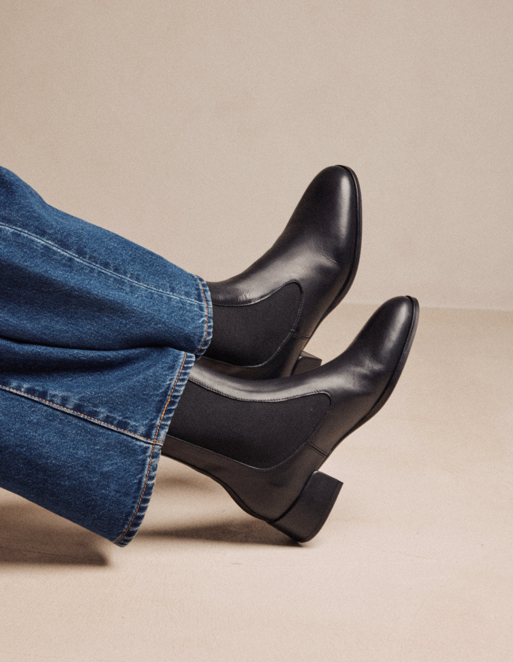 Bottines Delina - Cuir noir
