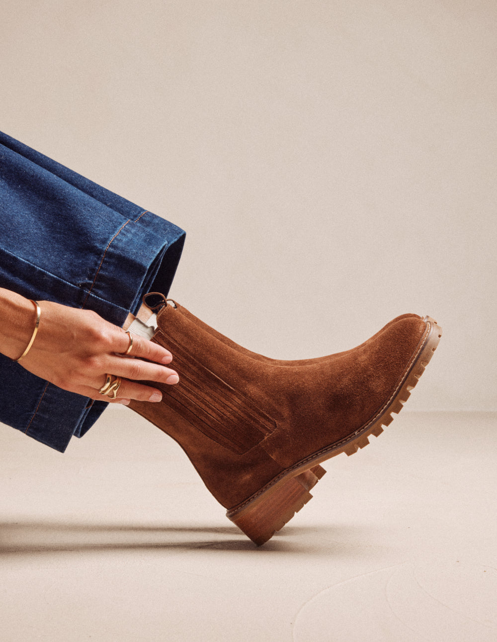 Bottines Dorianne - Suède marron