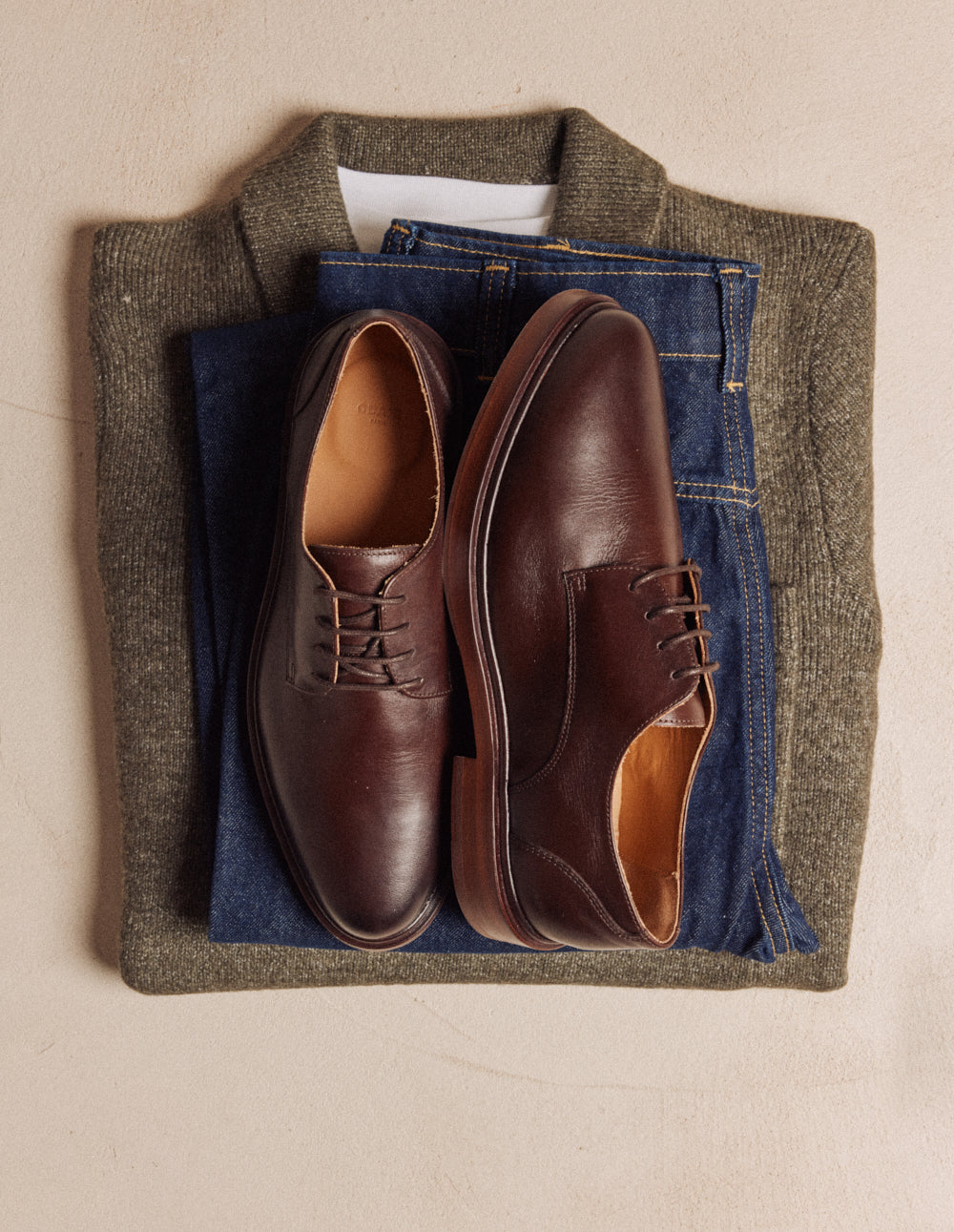 Derbies Edgar - Cuir marron