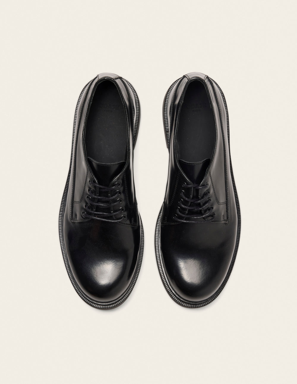 Derbies Taho - Cuir box noir