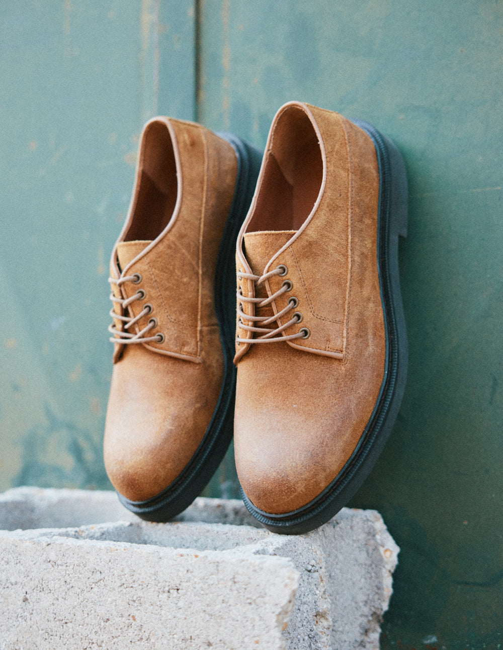 Taho derby - Cognac-oiled suede