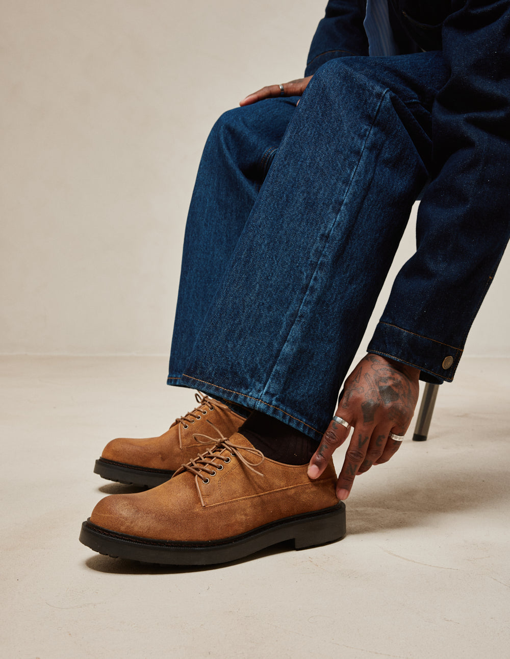 Taho derby - Cognac-oiled suede