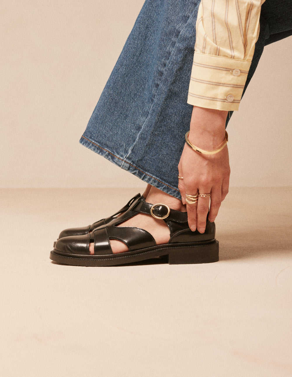 Derbies Temi - Cuir box noir