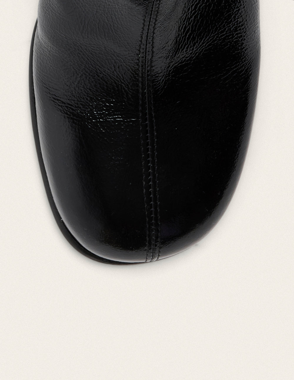 Bottes Tiaga - Cuir plissé verni noir