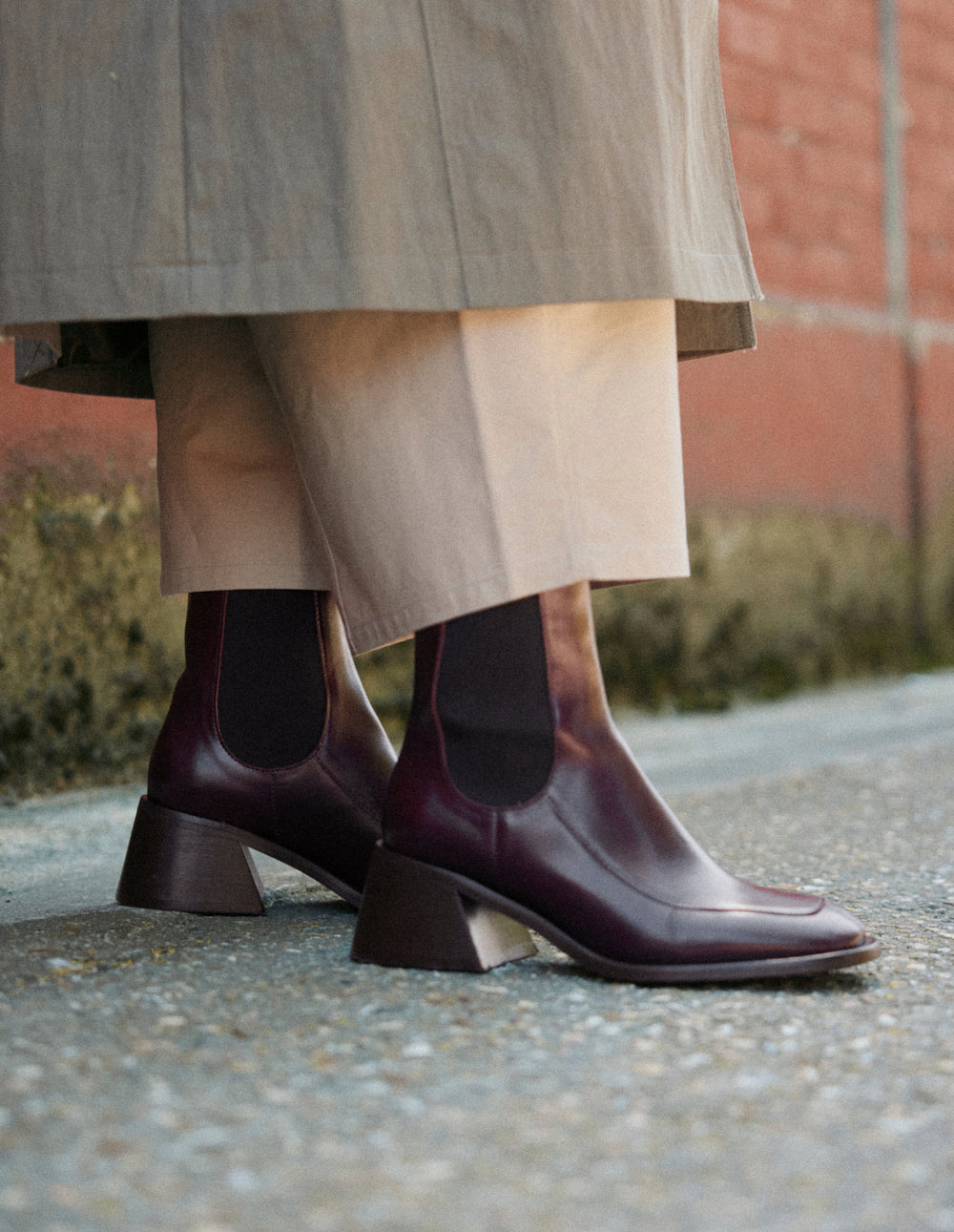 Bottines à talons Toli - Cuir prune