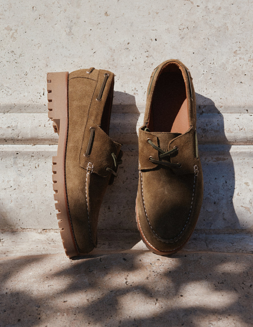 Chaussures Bateau Tom - Suède kaki