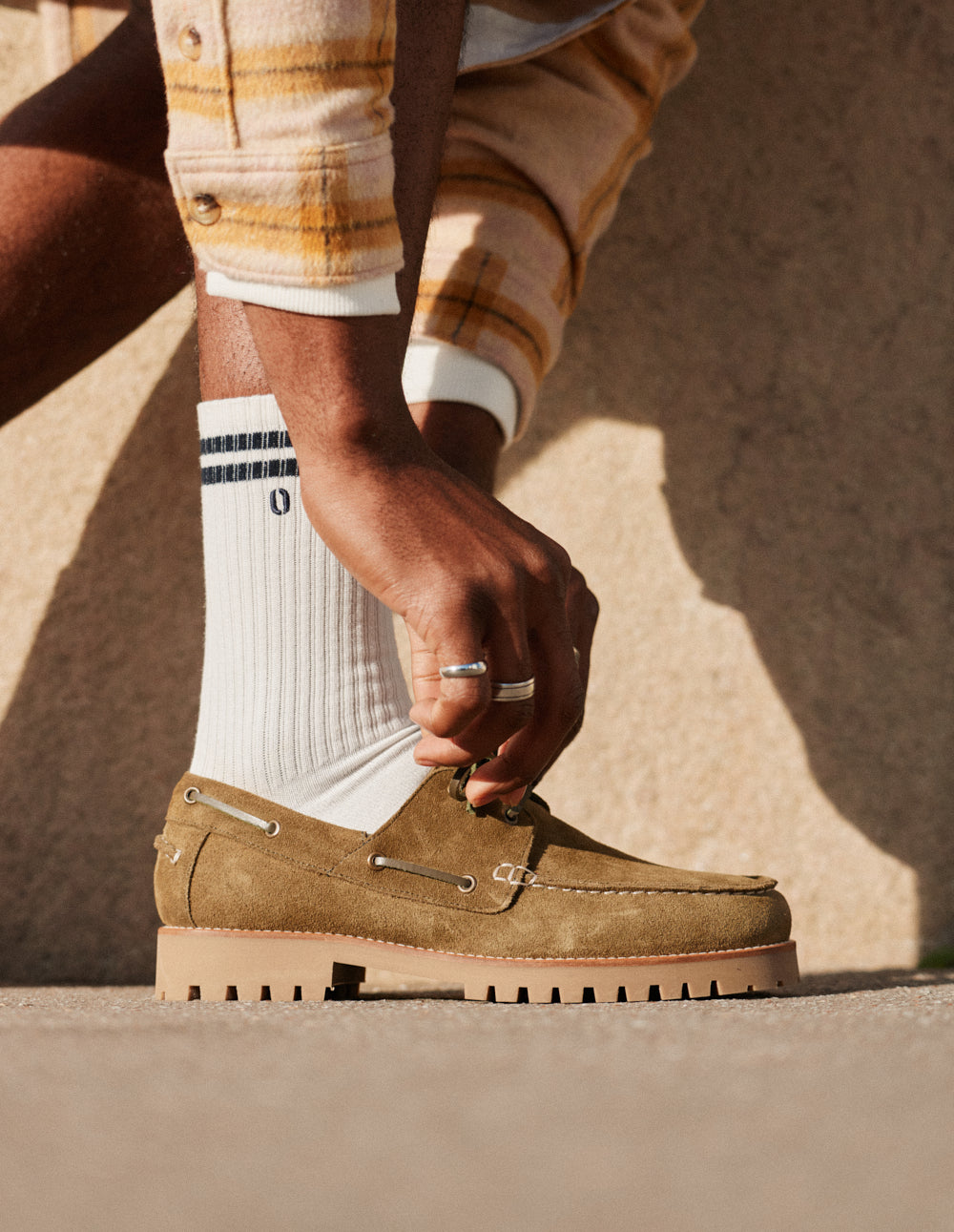 Chaussures Bateau Tom - Suède kaki