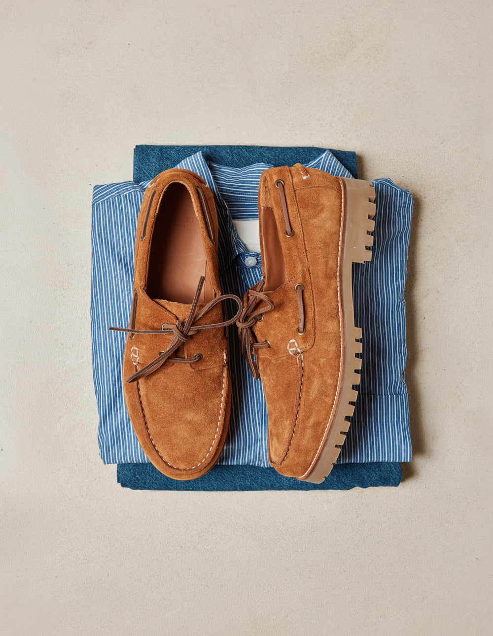 Chaussures Bateau Tom - Suède ambre
