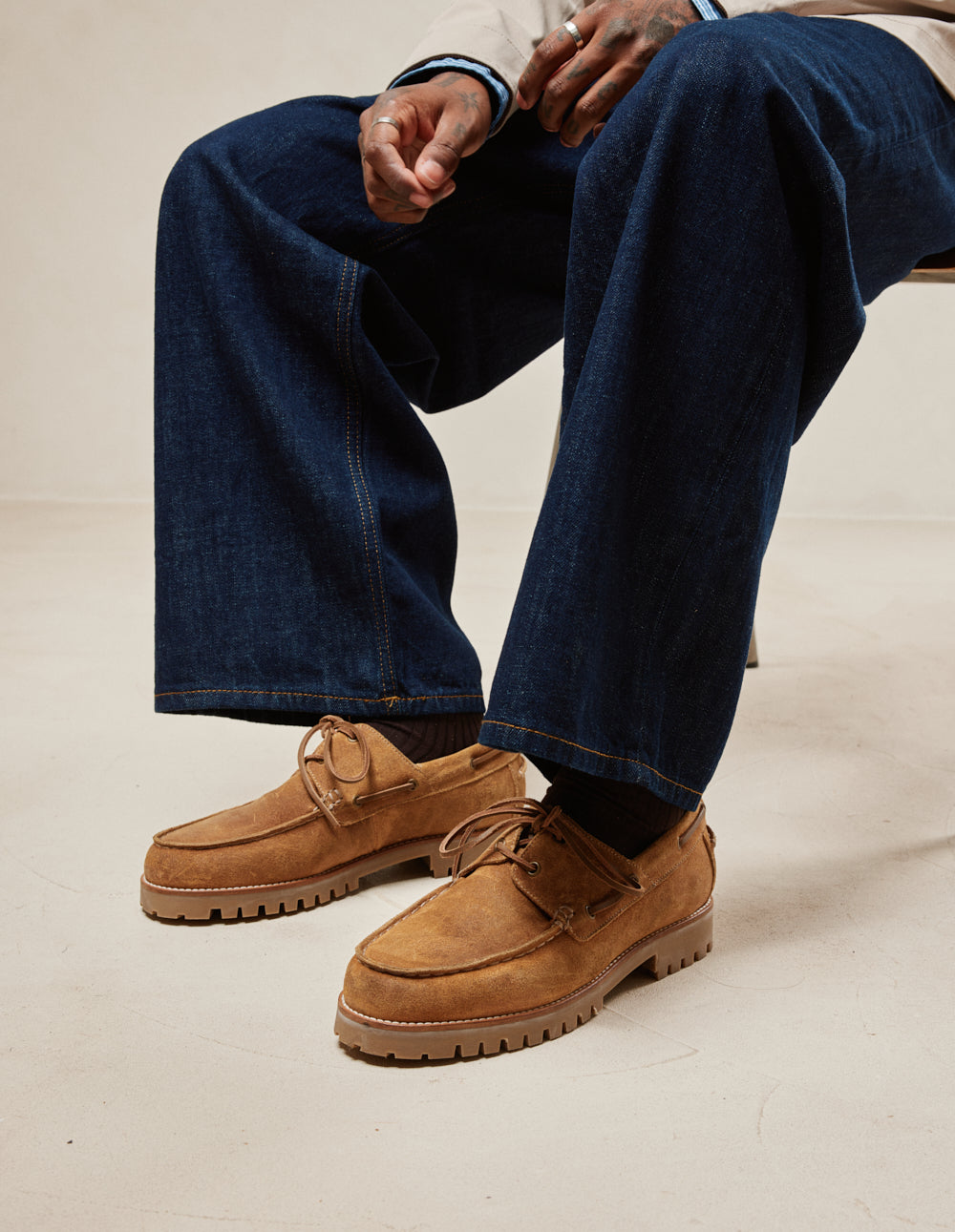 Chaussures Bateau Tom - Suède ambre