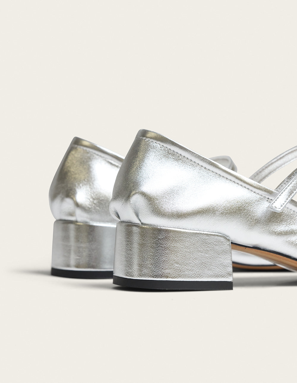 Tovia Pumps - Silver Leather