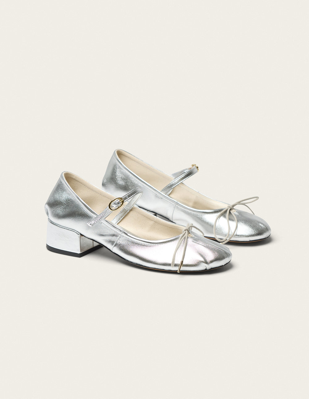 Tovia Pumps - Silver Leather