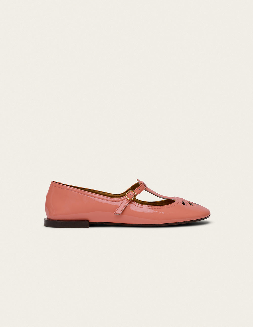 Ballerines Nola - Cuir verni pêche