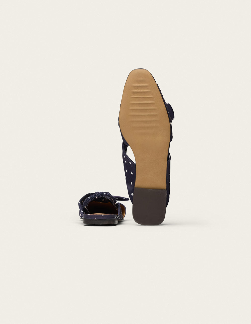 Yana Sandals - Navy Polka Dots