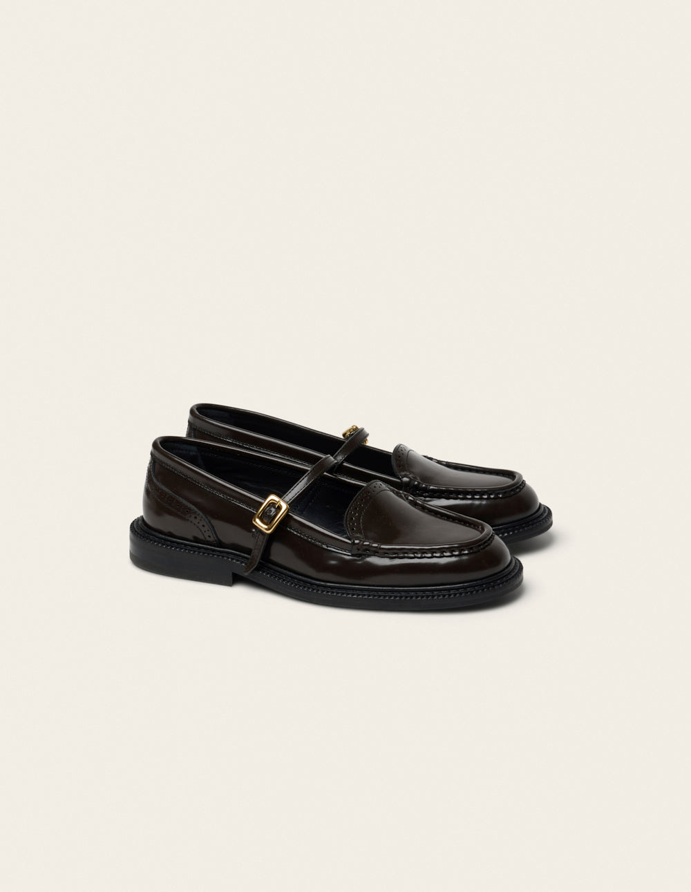 Ylen derby - Chocolate leather box
