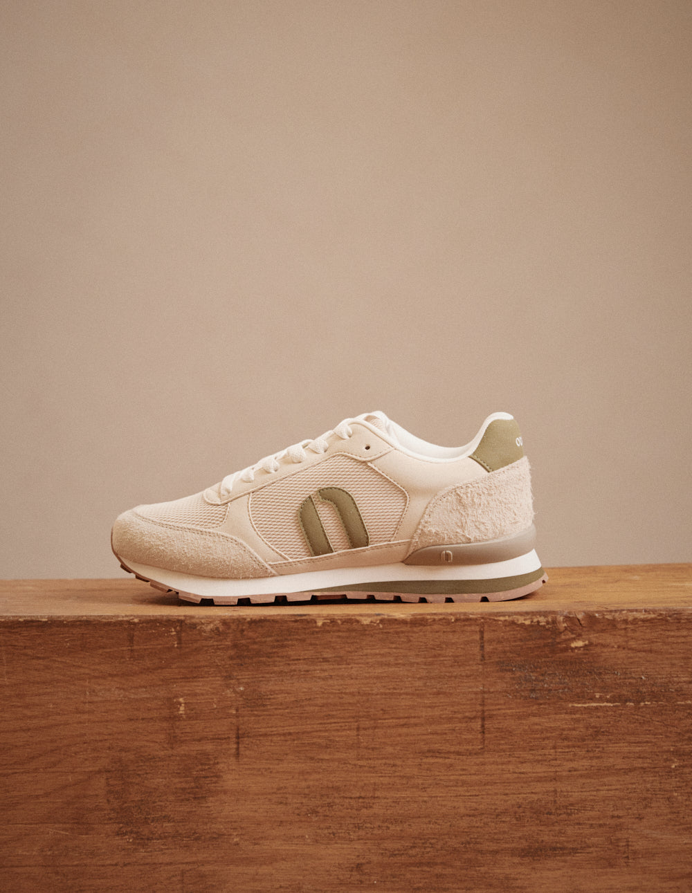 Adrien low-top trainers - Ecru light kaki