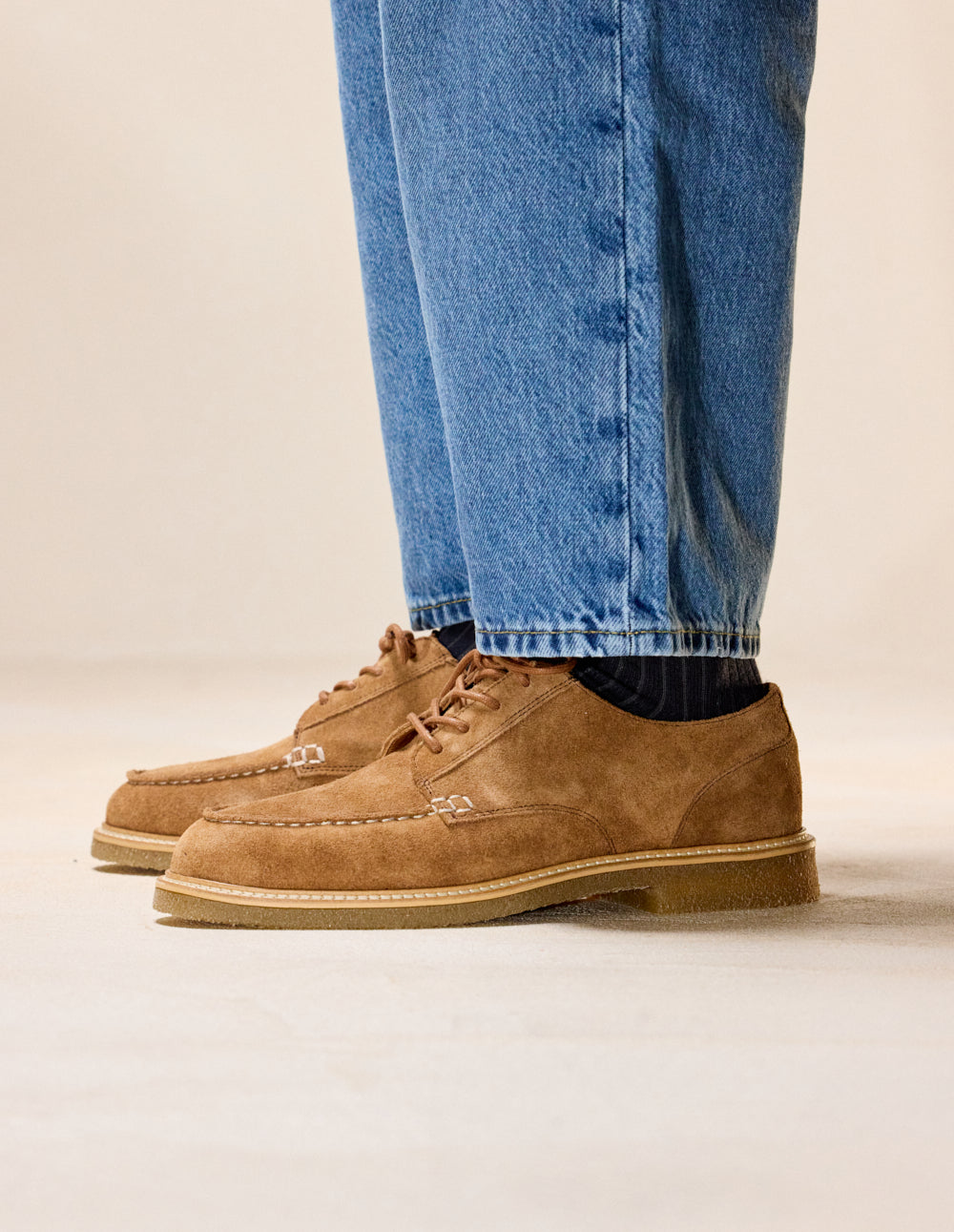 Derbies Alwin - Suède marron