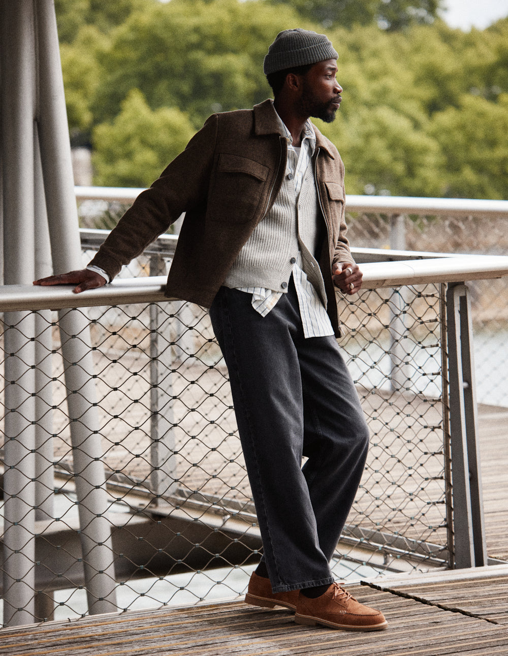 Derbies Alwin - Suède marron