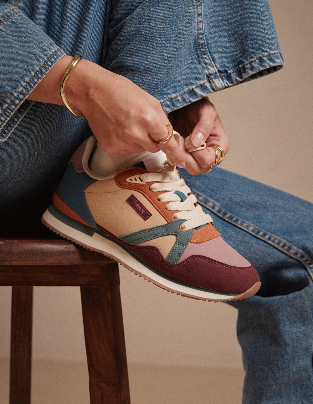 Baskets basses Andrée - Prune rose brique