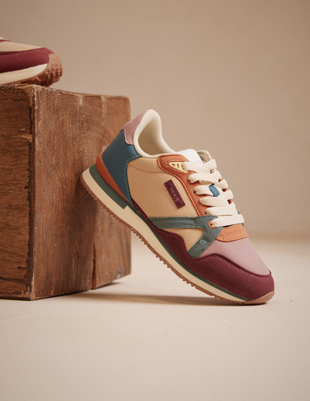 Baskets basses Andrée - Prune rose brique