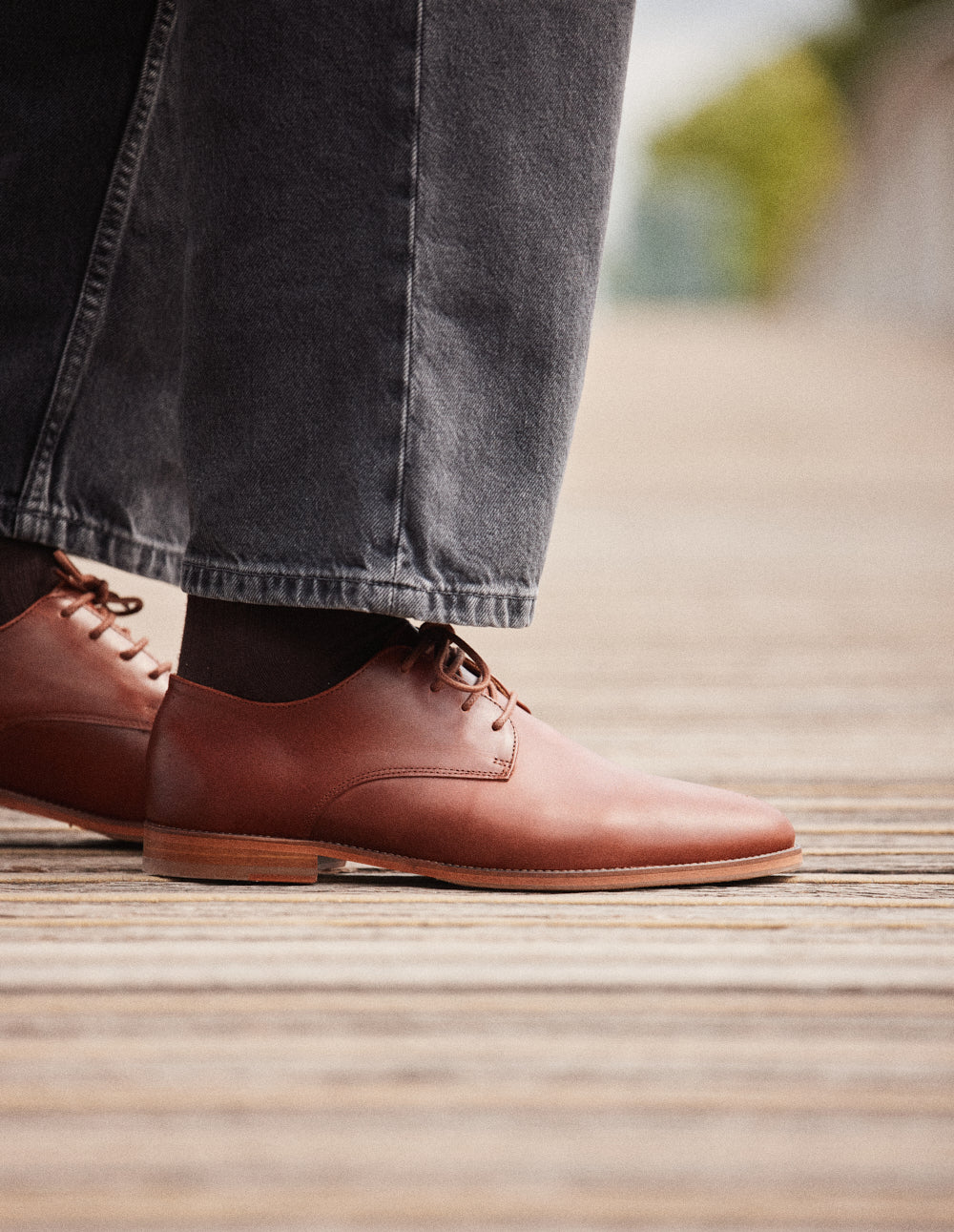 Derbies Antonin - Cuir pull-up terracotta