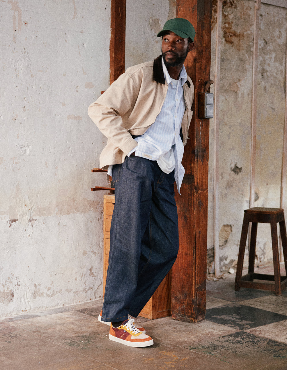 Arthur low-top trainers - Taupe mustard brick