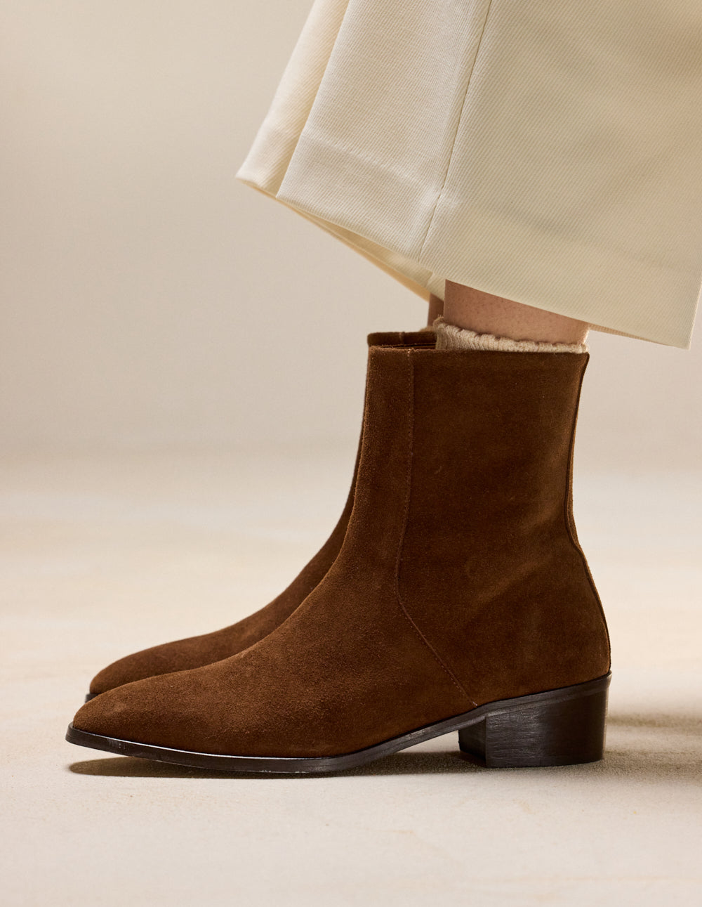 Bottines Sybille - Suède marron