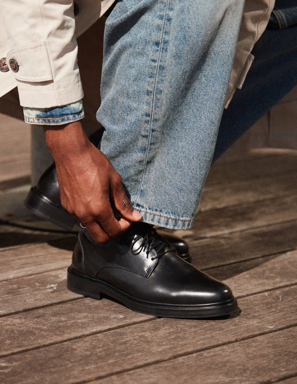 Derbies Edgar - Black leather