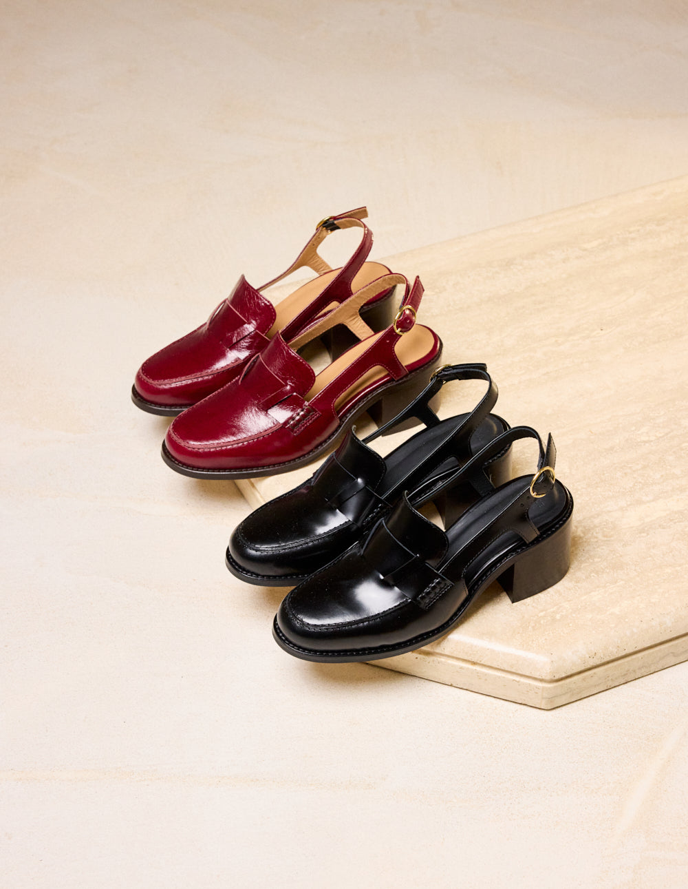 Escarpins Elyra - Cuir box noir