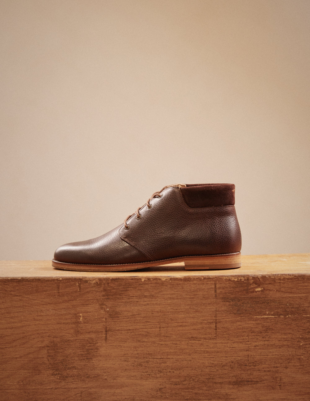 Bottines Gaultier - Pull-up Grainé Marron