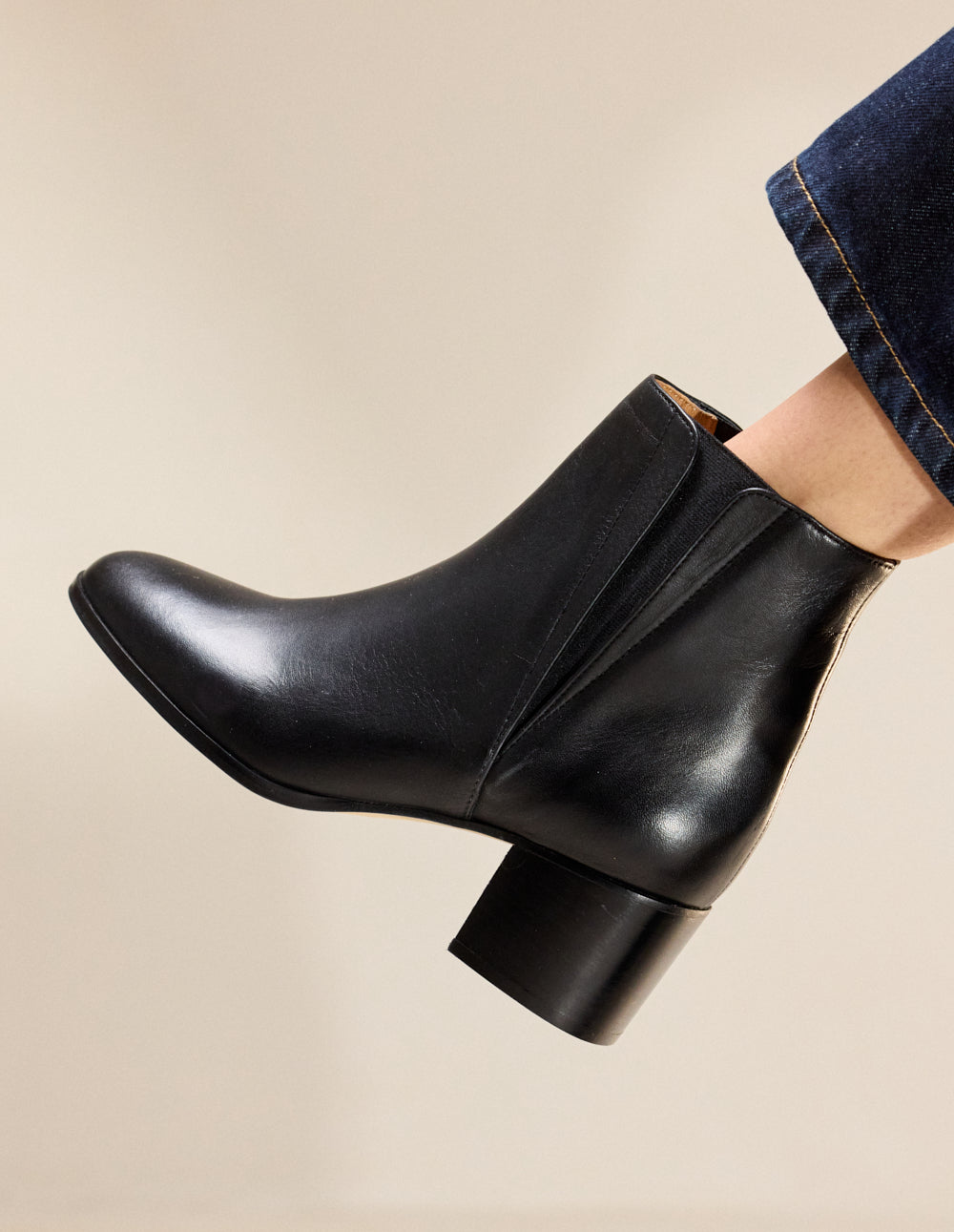 Bottines à talons Jeanne M - Cuir noir