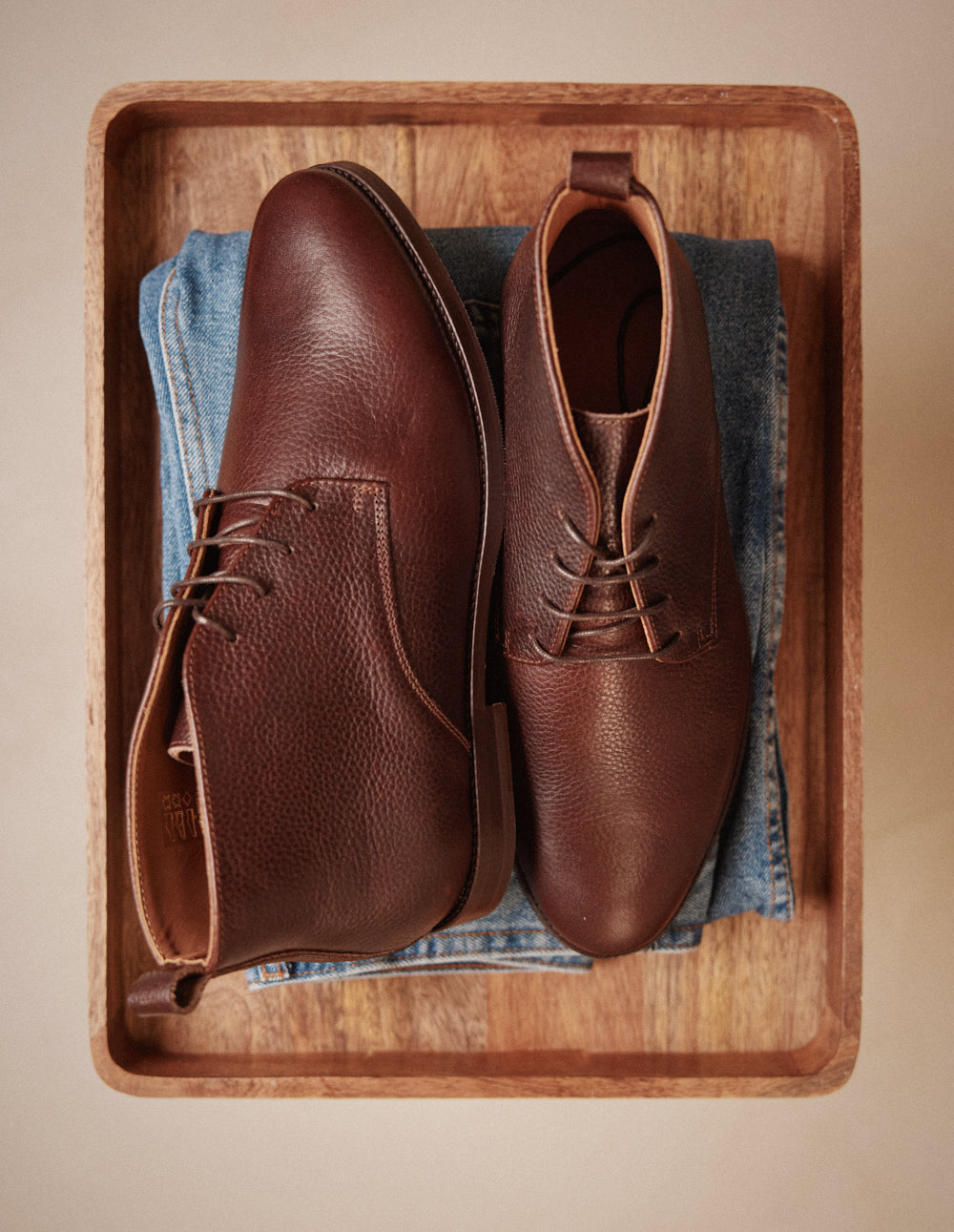 Ankle boots Jérome - Brown grained pull-up leather