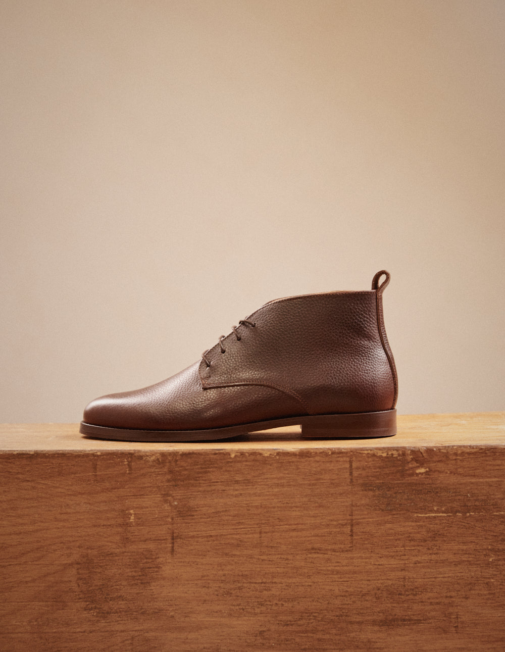 Ankle boots Jérome - Brown grained pull-up leather