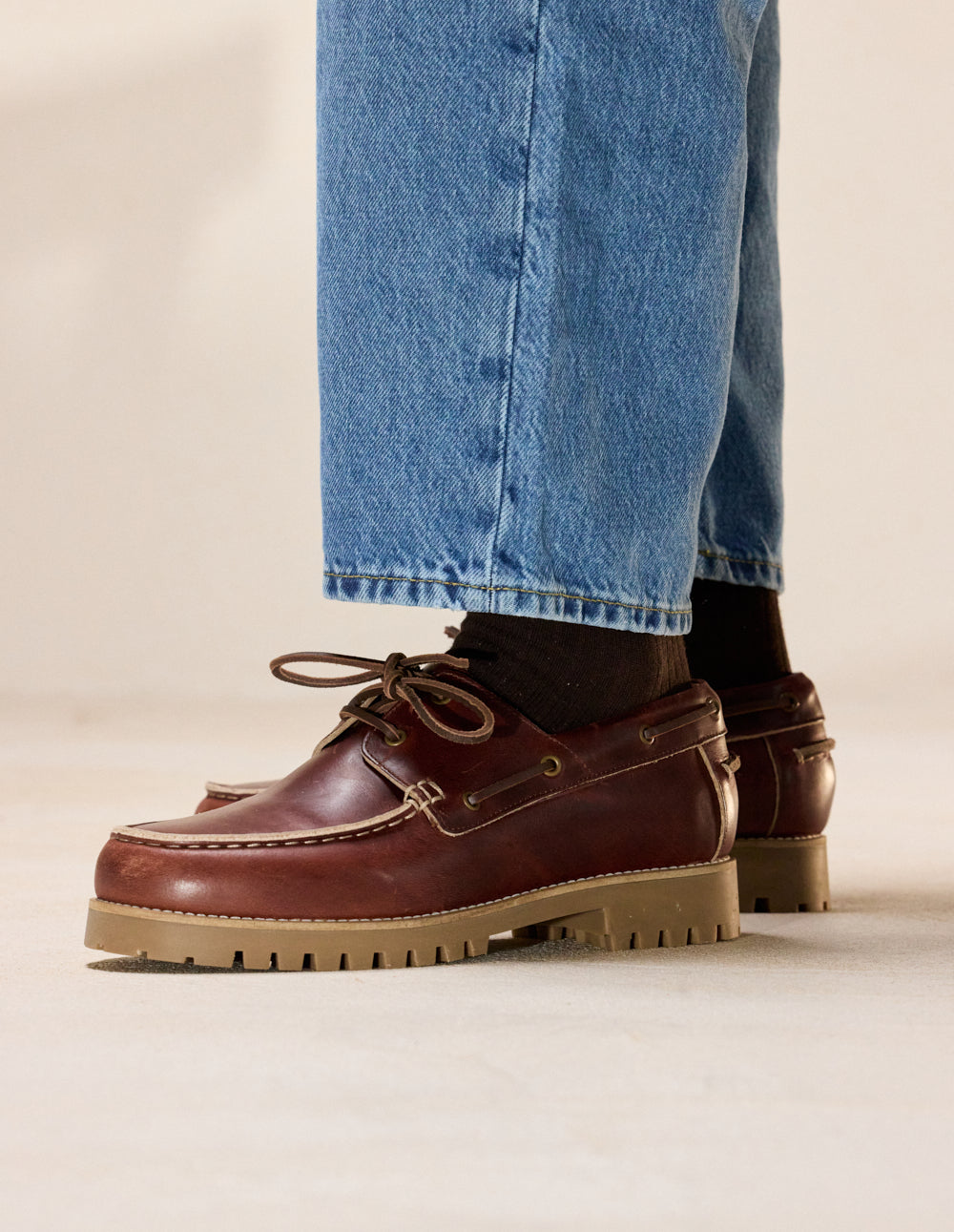 Tom Boat Shoes - Dark Brown Leather