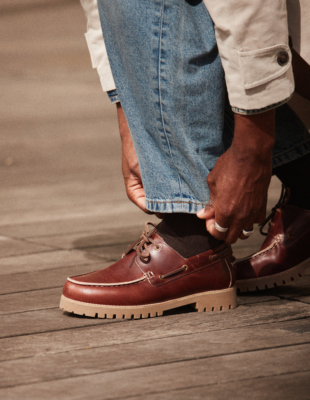 Tom Boat Shoes - Dark Brown Leather