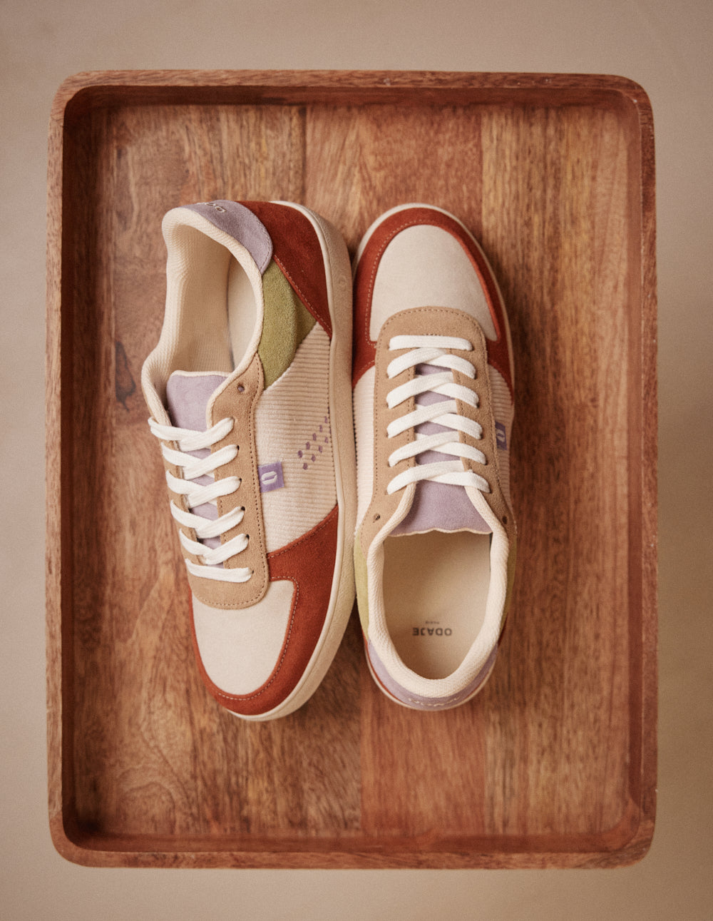 Baskets basses Marie - Brique écru beige