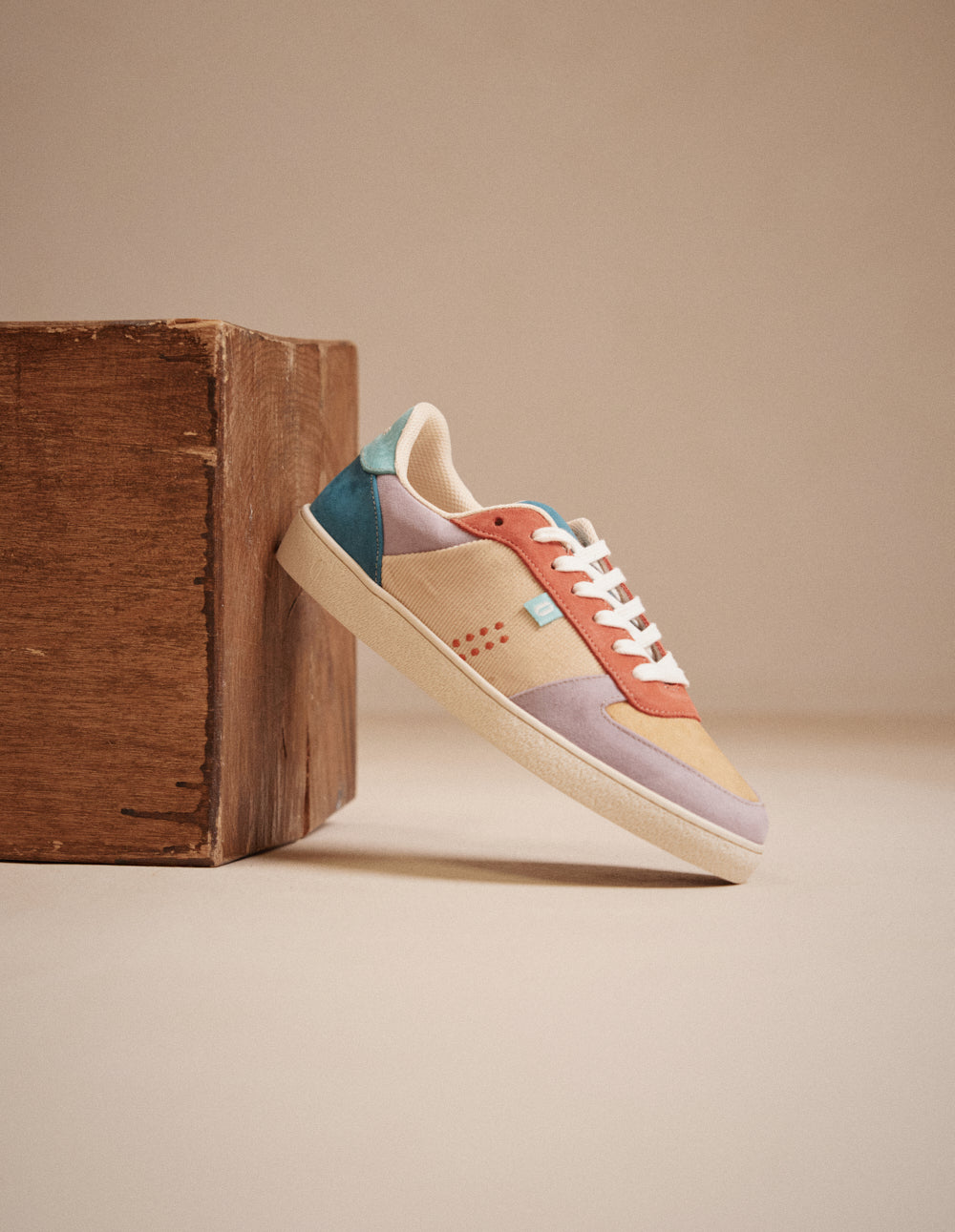 Baskets basses Marie - Lilas beige brique