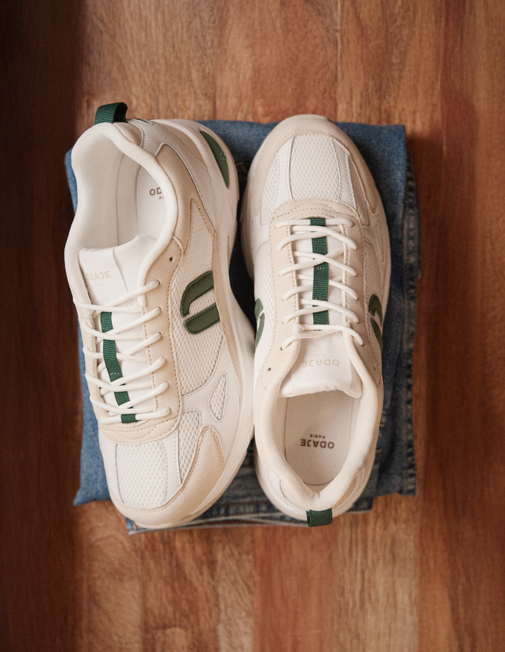 Baskets basses Max - Blanc vert