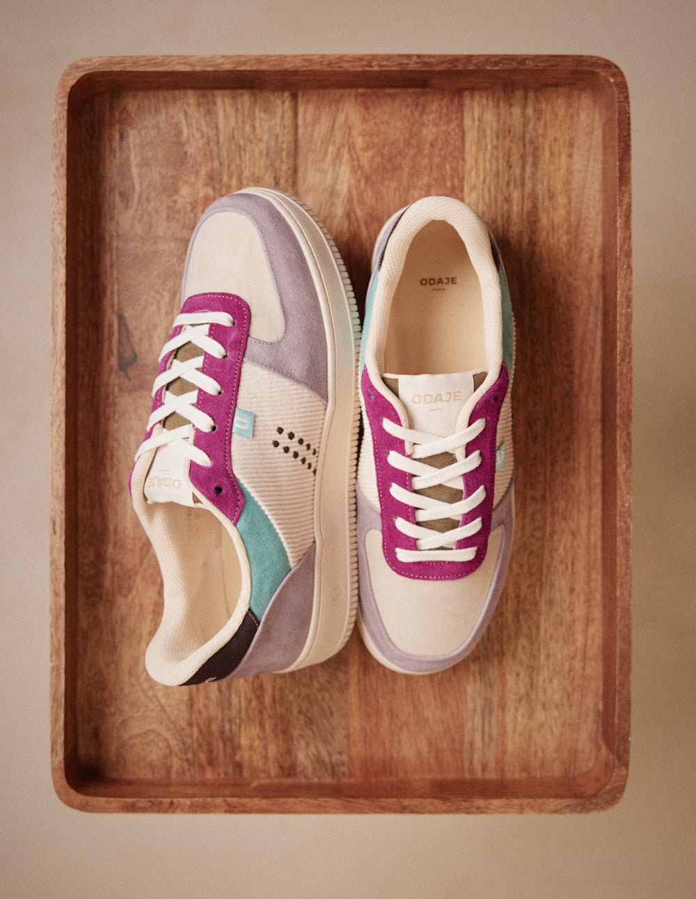 Baskets basses Maxence F - Lilas écru violet